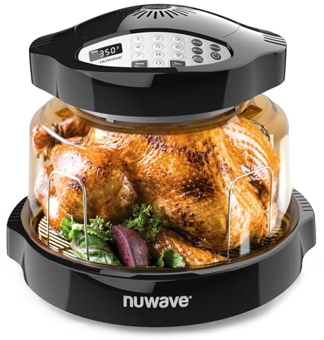 Nuwave Pro Plus 2 Infra-Red Oven, Countertop, Convection, Cook Fresh or Frozen, No Defrosting or Preheating, Cook Healthy, 360 Surround Heat, Adjustable Temps, 100 Presets, 50 Memory, Tough Power Dome