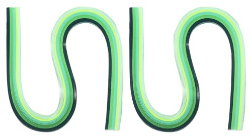 PATIKIL 540 x 5mm Set di Strisce di Carta per Quilling, 240 Pz Strisce Carta per Quilling per Arte Fai da Te Artigianale, Natale, Verde Gradiente