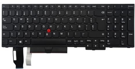 Table-King Clavier de rechange sans rétroéclairage avec distribution en espagnol pour Lenovo Thinkpad E580 E585 E590 E595 T590 P53S L580 L590 P52 P72 P53 P73
