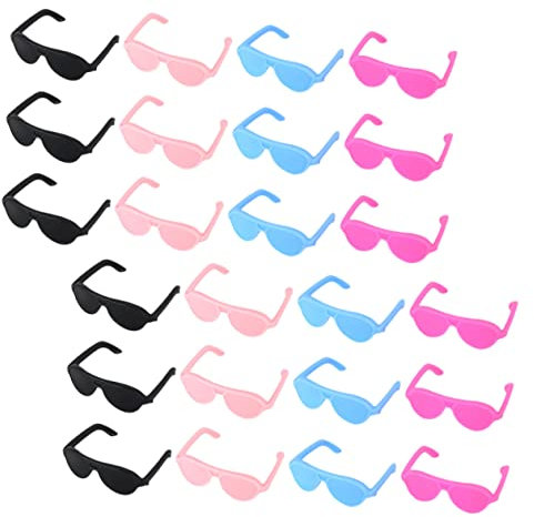 ibasenice 60St Puppe Mini-Brille Miniaturpuppenbrille winzige Spielsachen Puppenhausbrille Kinderparty-Accessoires Puppenbrillen süße Brille für Puppen Mini-Sonnenbrille zum Basteln Plastik