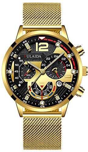 Mode sport män rostfritt fodral kvarts analog armbandsur kvinnliga klockor, D, En storlek