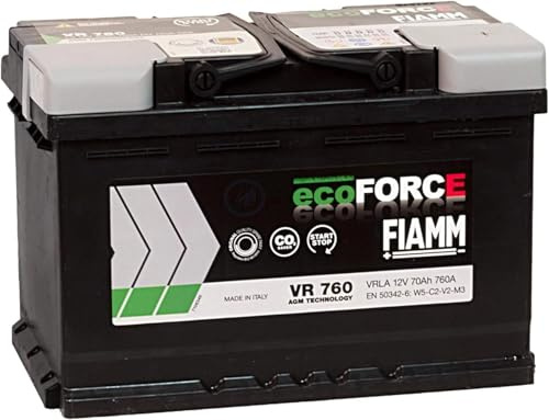 VR760 BATTERIA AUTO FIAMM eco-FORCE AGM START&STOP 70Ah 760A 278x175x190