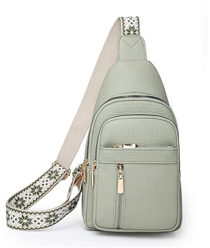 kaGeneric267.13- Wbougisay Crossbody väska dam relevant crossbody väska vokat anti-stöld crossbody väskor för kvinnor daglig resväska stor dam (grön, en storlek)