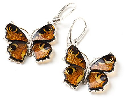 MyBernstein Bernstein Ohrhänger Schmetterling (Bernsteinschmuck 50126)