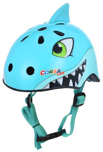 Toddler Bike Helmets 2-4 Years - Toddler Helmet for 2/3/4 Boys Girls Multi-Sport Protection with 11 Vents - Lightweight Cute Blue Shark Kids Bike Helmet Toddlers for Bicycle Skateboard Scooter Roller