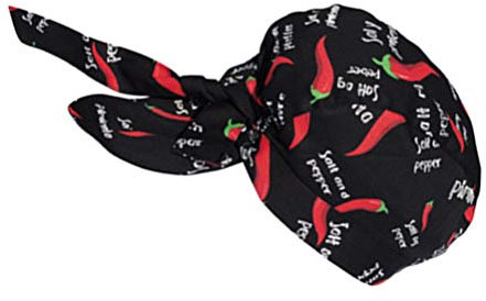 KESYOO Kochmütze Bistromütze Mütze Koch Arbeitskappe Berufsbekleidung Bistrohut Damen Herren Bandana Kopftuch für Wandern Fahrrad Motorrad Fahren (Chili)