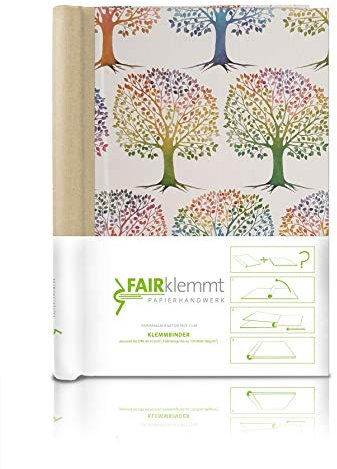 FAIRklemmt Lebensbaum Naturleinen Klemmbinder A4