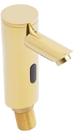 Goldener Sensor-Wasserhahn: Automatischer Infrarot-Wasserhahn für Berührungsloses Waschen, ideal für Badezimmer und Küche (Heißes und kaltes Wasser)