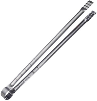 Kustimantu Pinks de parrilla de acero inoxidable, pinzas de cocción de acero inoxidable | Pintas de metal largas engrosadas de servicio pesado | Gadget de cocina ergonómico para alimentos de pescado