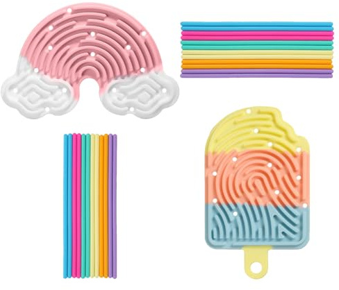 UJBVCX 2 Pièces Sensory Activity Board, Planche D'activité Sensorielle, avec 24 Bâtonnets,Jouets Sensoriel, Jouet Anti Stress, pour TDAH Autisme