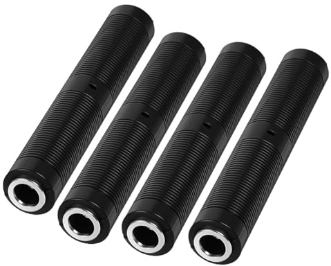 Muuookka Verstärker, Pedale, Mischpulte, Patchbays, Kompatibles 4er-Pack, 1/4-TRS-Buchse auf Buchse, 6,35-Mm-Klinken-Stereo-Adapter-Verbindungsstecker
