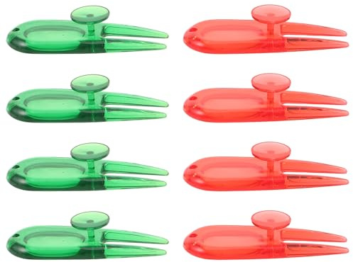 FOMIYES Set 8 Pezzi Forchetta da Golf in Plastica Verde e Rossa Strumento Compatto per Riparazione Zolle e Marcatore Palline Accessori Manutenzione Campo da Golf Portatili per