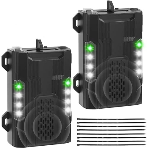 2X Repelente de martas para Coche: Ultrasonidos y Luces Intermitentes, Protección eficaz a Largo Plazo contra martas, Conexión a batería de Coche de 12V, Dispositivo automático de Repelente