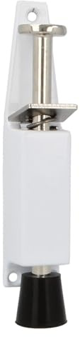 Amig - Retenedor de Pie de Goma Mod.10 para Sujetar y Mantener Abiertas las Puertas - Tope Vertical de Zamak - Anti Portazos - Medidas: 120 x 25 mm - Recorrido: 28 mm - Blanco