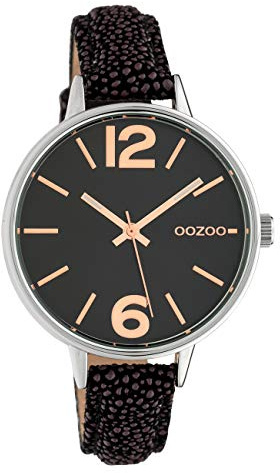 Oozoo Damenuhr mit Lederband 36 MM Schwarz C10459