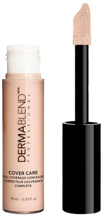Dermablend Cover Care Concealer, Full Coverage Concealer Makeup and Corrector for Under Eye Dark Circles, Acne & Blemishes, 24-Hr Hydration, Matte Finish, XL Applicator