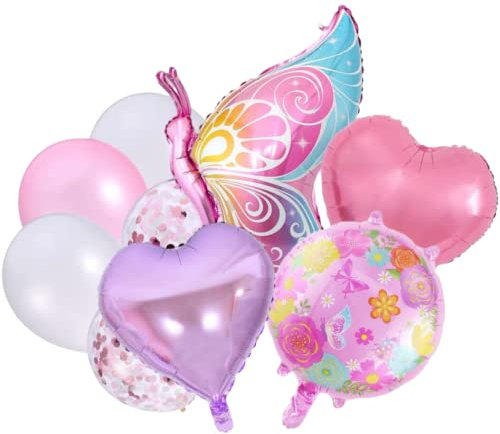 DIWULI Schmetterling Ballon-Set - Süße Deko Kindergeburtstag