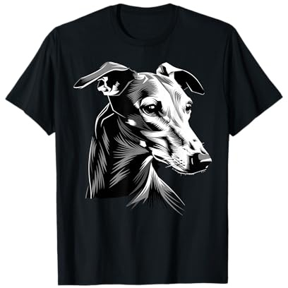 Greyhound Lover Dogs for Mistress & Master Unisex Adults Greyhound Dog Art Design Love Sighthound Greyhounds T-Shirt Black S