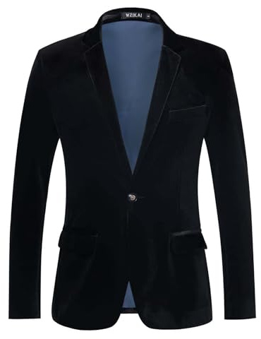 Beokeuioe Blazer de terciopelo para hombre, chaqueta para hombre, corte regular, traje de boda, informal, chaqueta de traje, chaqueta de negocios, chaqueta de manga larga, chaqueta deportiva, moderna,