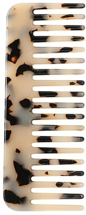 Peigne À Dents Larges – Peigne À Dents Larges Tortue | Peigne Démêlant Pour Cheveux De Voyage, Peigne À Dents Larges Polies Coupées À La Scie Pour Cheveux Épais, Bouclés Et Ondulés