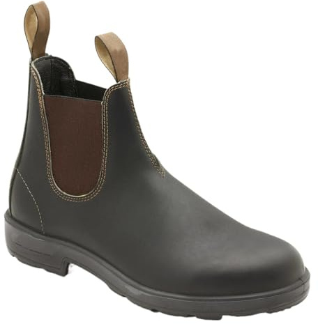 SPPEOUKJ Stivaletti Chelsea da uomo in pelle retrò, scarpe casual con plateau, stivaletti da uomo slip-on, stivaletti da coppia fatti a mano(Green,42)