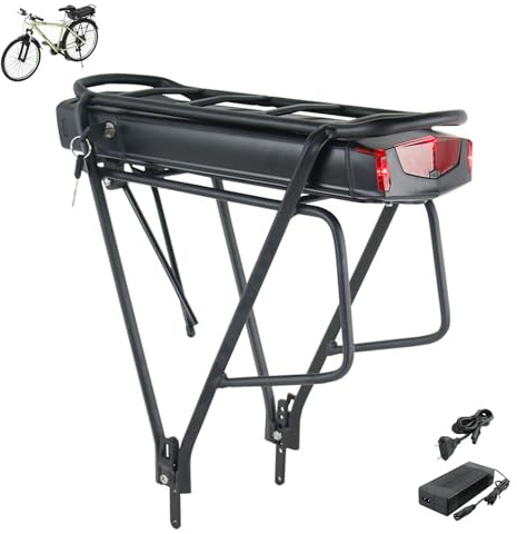 36V 15Ah Batterie Velo Electrique pour Porte-Bagages arrière avec BMS 20A, Batterie 36V Lithium ION pour vélo électrique pour Roue de Conversion Bafang 250W-550W et Autres Moteurs