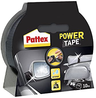 Pattex Power Tape, Reparaturband mit ausgezeichneter Haftung, starkes Klebeband in schwarz, 3-lagiges Wasserband, Rolle 48mmx10m