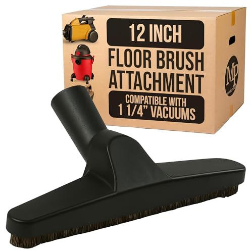 MP Maresh Products Compatible with Shop Vac 1-1/4 Vacuum Cleaners Floor Brush Vacuum Attachment for Wet Dry Shop Vacuums Ideal for Bare Floors and Walls - Durable Efficient Cleaning Tool 12 Inch