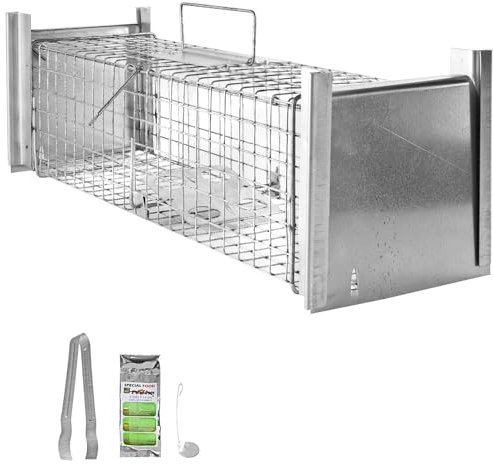 Petigi Lebendfalle Marder Rattenfalle Lebend Wiesel Garten Kaninchen Abwehr Umsiedeln Falle Haus Zubehör Ratte Vertreiben Dachboden 65 x 17 x 17 Stable