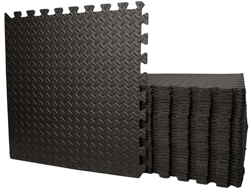 16 Piece EVA Foam Floor Protective Floor Tiles/Mats 60x60cm For Gyms, Garages, Camping, Kids Play Matting, Hot Tub Flooring Mats And Much More! Set Covers 5.76 sqm (62 sq ft)