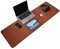 ZORESYN Desk Mat 140x40cm for Office & Gaming Light Brown - XXL Extend Mouse pad PU Leather Waterproof Surface, Desktop protector with Nonslip Base