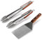 Grillzange Edelstahl,Lange Grillzange Küchenzange Grill Pfannenwender Grillwender BBQ Werkzeugset 3Pcs küchenhelfer für Outdoor und Indoor and Familie