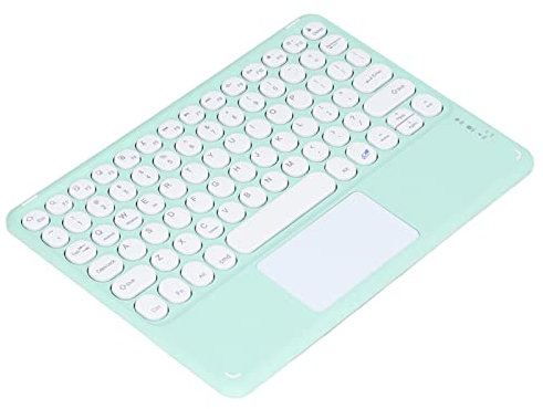 Teclado Inalámbrico Portátil con Panel Táctil, Teclado Táctil, Teclas Redondas, Diseño Ergonómico, Teclado Inalámbrico Táctil Inteligente Ultrafino, para PC, Tabletas, Portátiles