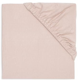Jollein Spannbettlaken Jersey - Wild Rose - 70x140cm - 100% Baumwolle - Spannbetttuch - Altrosa