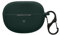 kwmobile Silicone Cover Compatible with Bose Ultra Open Earbuds - Case Cover Stick-On Skin with Clip - Dark Green