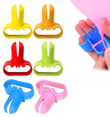 GXGM 6 Stück ballonverschlüsse,Ballonknoter,Werkzeug zum Binden von Luftballons,Einfaches Knüpfgerät für die Dekoration von Hochzeiten und Geburtstagsfeiern