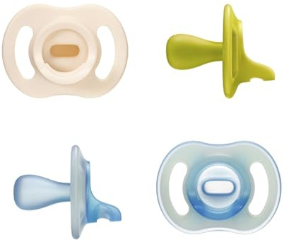 Tommee Tippee Ultra-lätta StayPut Dag och Natt Nappar, 6-18m, 4-pack, Endelad Silikonsnapp, Mjuk Hudkänsla