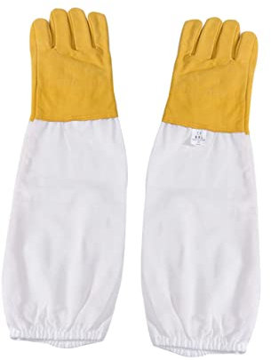 Artibetter Imkerhandschuhe Xxl Aus Weißem Schaffell Stichfest Leicht Wiederverwendbar Schutz Für Heim Imkerei Und Außenarbeiten