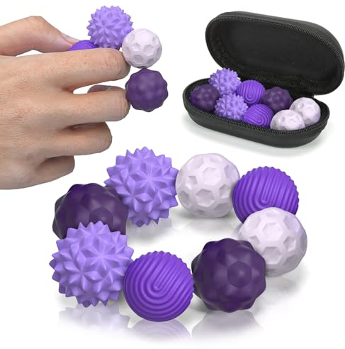 Magnetic Balls Fidget Toys for Adults&Teens, 8Pcs Silicone Sensory Stress Relief Toys with Autism, ADHD, Anxiety, Quiet Executive Desk Fidget Balls,Stocking Fillers for Teenage Girls Women Gifts