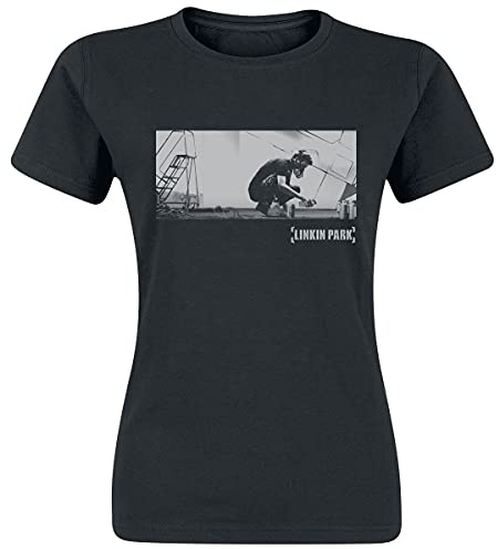 Linkin Park Meteora Femme T-Shirt Manches Courtes Noir Regular/Coupe Standard
