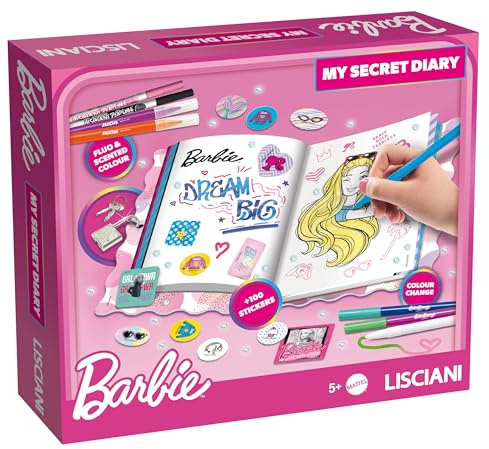 Lisciani - Barbie My Secret Diary - Journal Secret a personnaliser - Jeu créatif pour les filles a partir de 5 ans - 86030