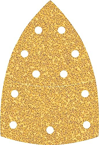 Bosch 10x Feuilles abrasives EXPERT C470 à 11 trous (pour Peinture sur bois, Bois dur, Ø 102x62 mm, Grain 40, Professional Accessoire Ponceuse Multi)