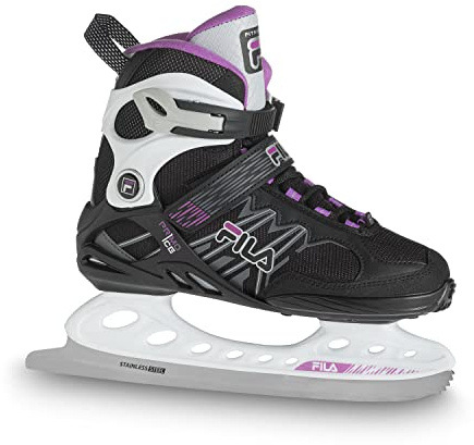 FILA Damen FILA Primo Ice Lady Freizeitschlittschuh Damen Eishockey Eislaufen Edelstahlkufe Starker H, schwarz/weiß/magenta, 40.5 EU