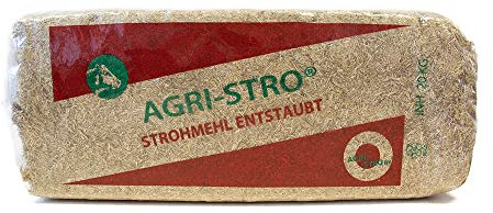 Agri-Stro Strohmehl entstaubt 20 kg Länge: 1-2 cm geeignet für Allergiker Kleintier- und Pferde- Einstreu