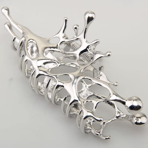 Haarspangen, Silber, Haarschmuck für Frauen, Mädchen, Damen, Kinder, elegante Haarklammern, zarte Kopfbedeckung, Styling-Werkzeuge für Party, tägliche Arbeit, Flüssigkeiten (Flüssigkeiten-Silber)