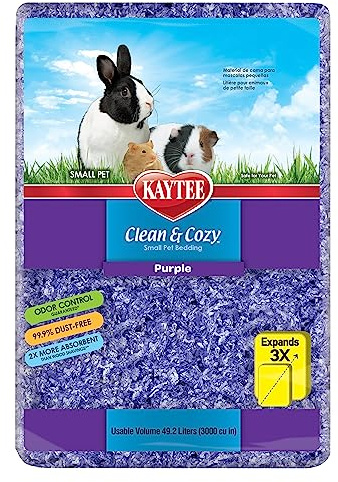 Kaytee Clean & Cozy Purple Bedding For Guinea Pigs, Rabbits, Hamsters, Gerbils and Chinchillas, 49.2 Liter