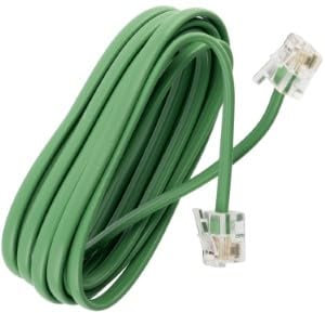 AЕRZETIX - C21413 - Rallonge câble d'extension téléphonique mâle/mâle RJ11 2 m - modem routeur ADSL combiné - couleur vert