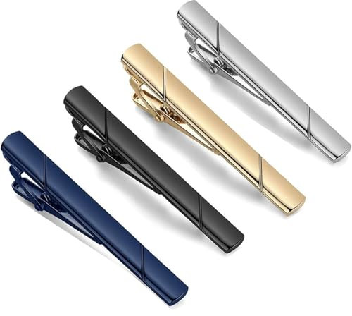 4 Pcs Krawattennadel, Krawattenklammer, Krawattennadeln FüR Herren, Tie Clip, Broschen FüR Kleidung, Krawattennadel Gold, Krawattennadel Personalisiert