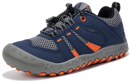 Mishansha Zapatillas de Deporte Niños Ligeras Transpirable Zapatos de Correr Antideslizante Sneakers Gris Azul 26 EU