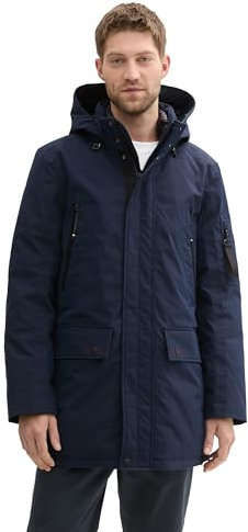 TOM TAILOR Herren Artic Parka mit abnahmbarer Kapuze, 10668 - Sky Captain Blue, XL